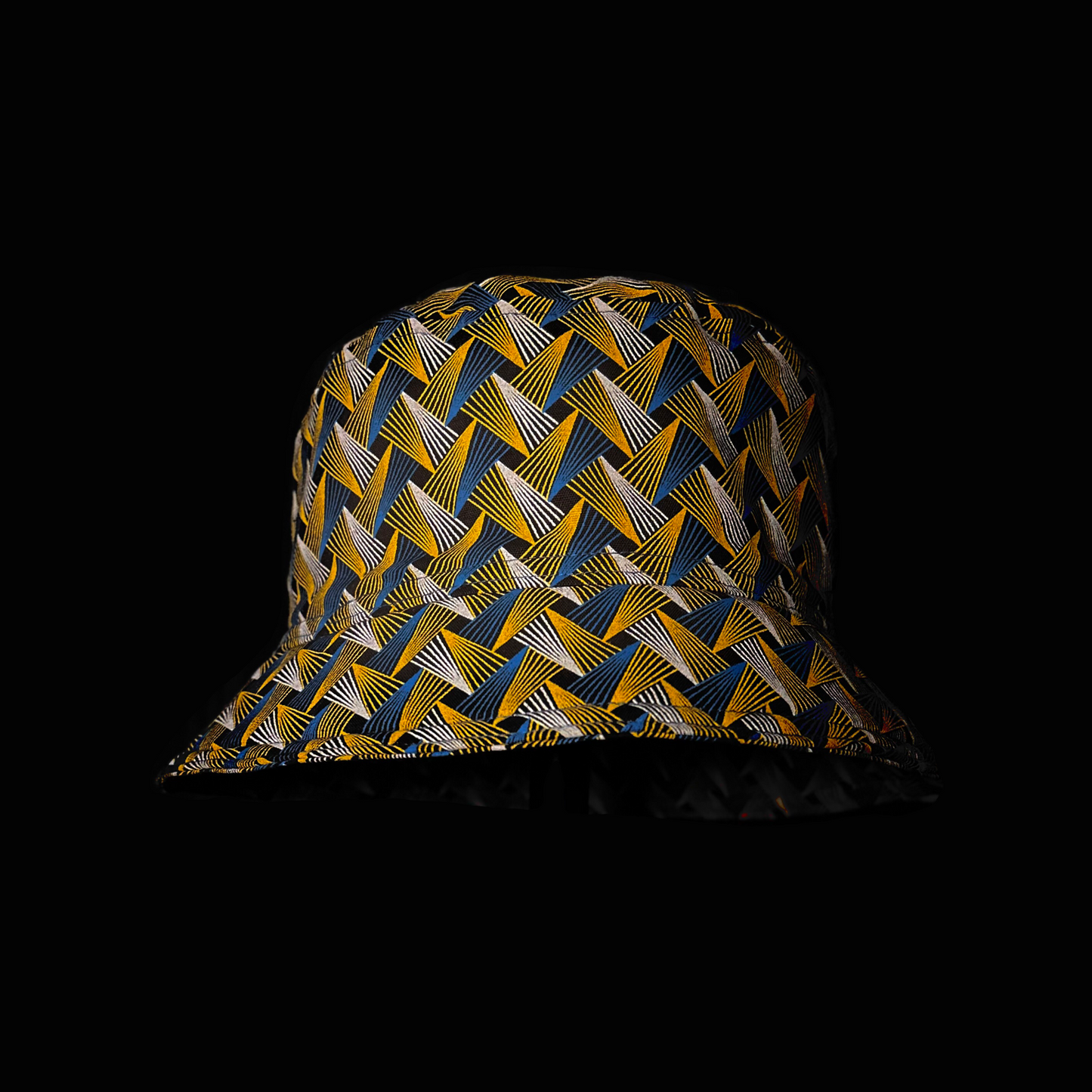 Yellow, Brown and Blue Thatch Katiba Bucket Hat