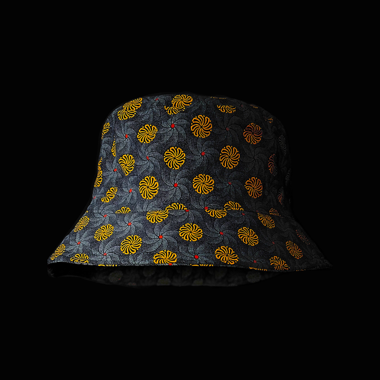 Blue, Yellow and Red Vortex Katiba Bucket Hat