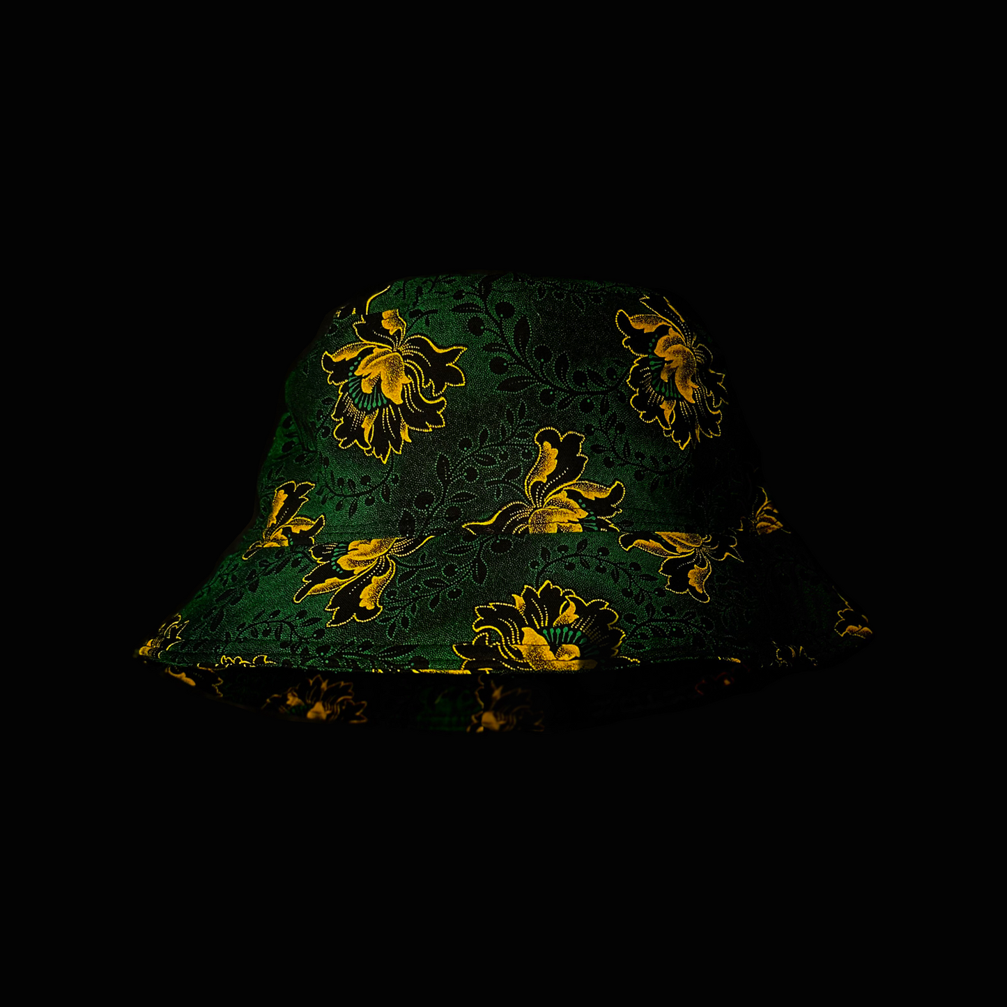 Green and Yellow Flower Katiba Bucket Hat