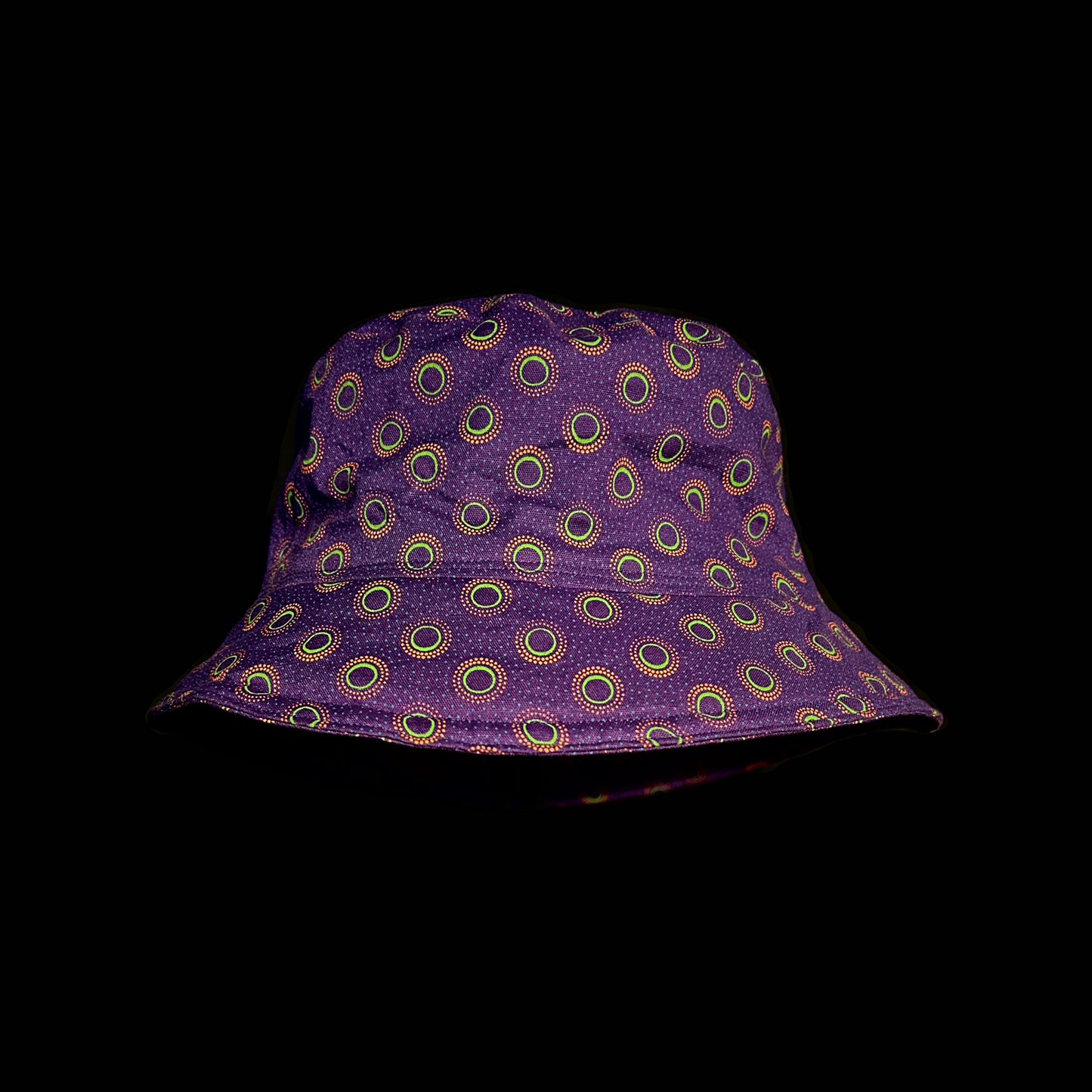 Purple, Orange and Green Sun Dot Katiba Bucket Hat
