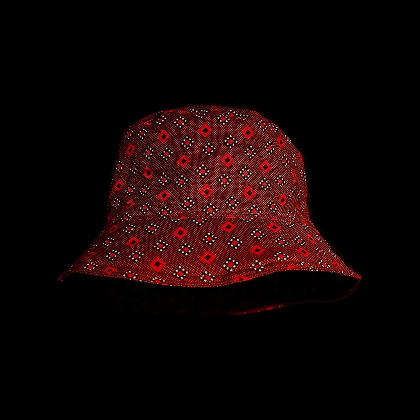 Red, Black and White Casino Katiba Bucket Hat