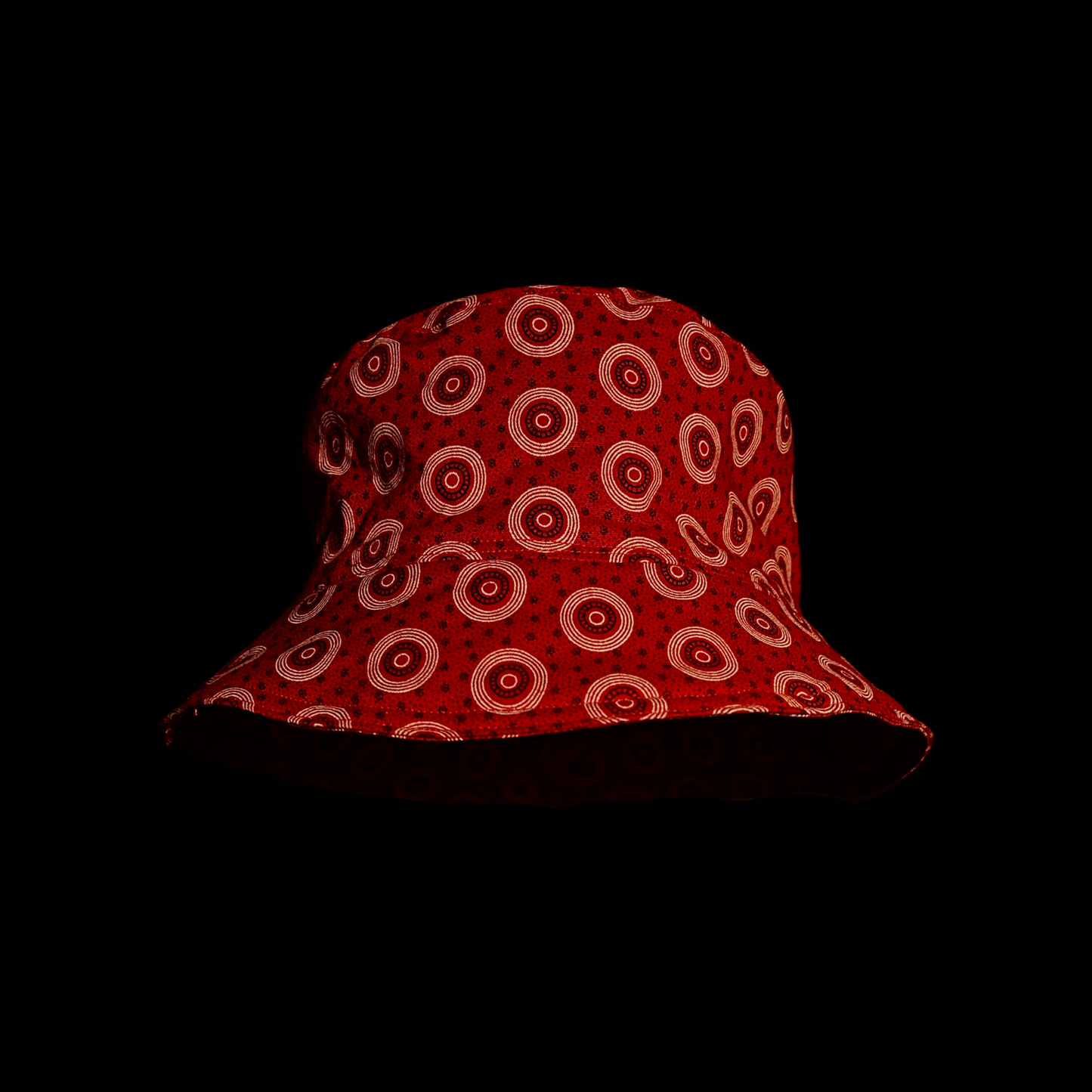 Red, Black and White Tortoise Shell Katiba Bucket Hat