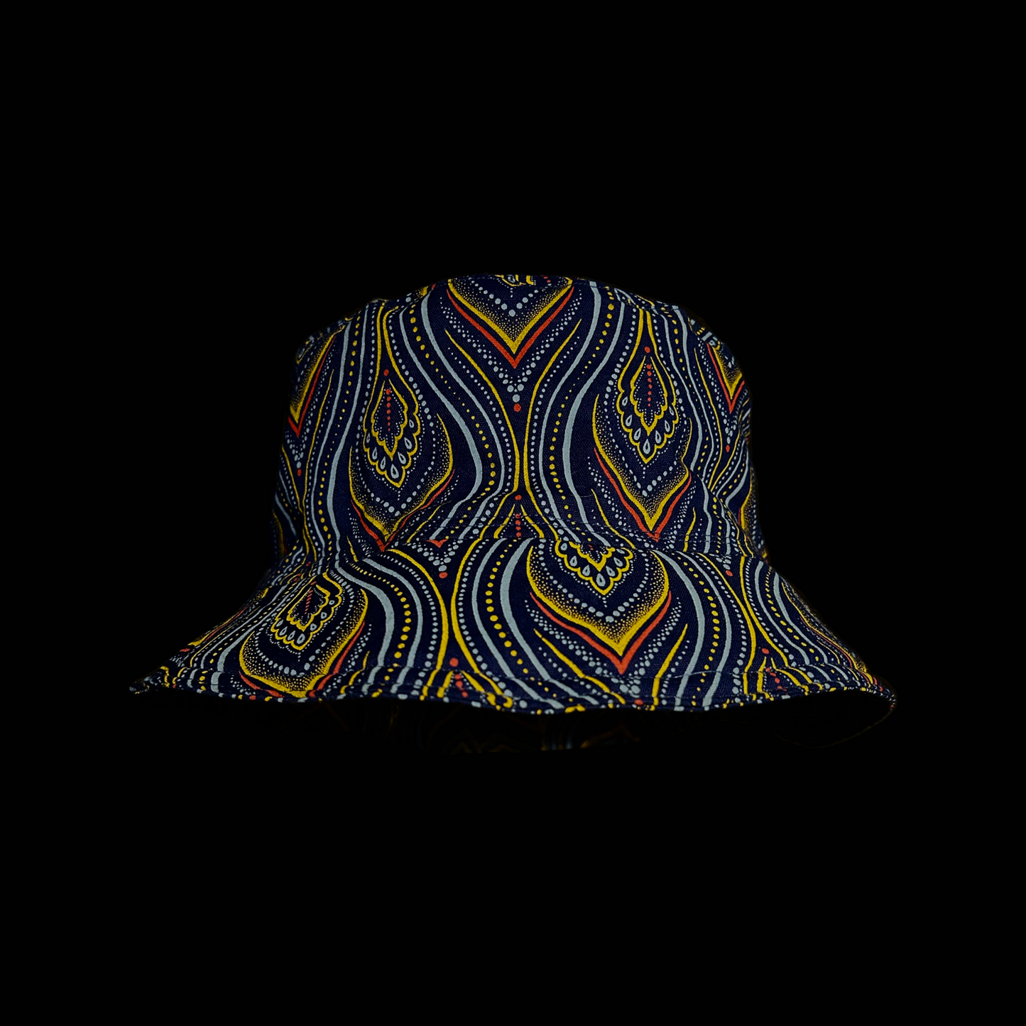 Blue, Yellow and Red Wave Katiba Bucket Hat