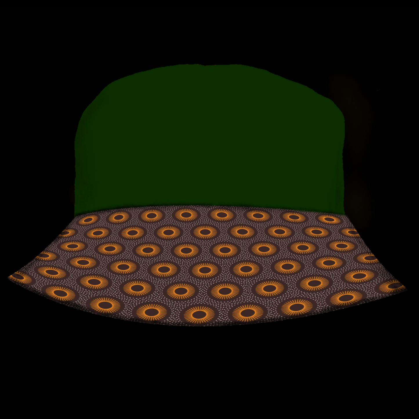 Green, Brown and Orange Sun Dot (Mixed) Katiba Bucket Hat