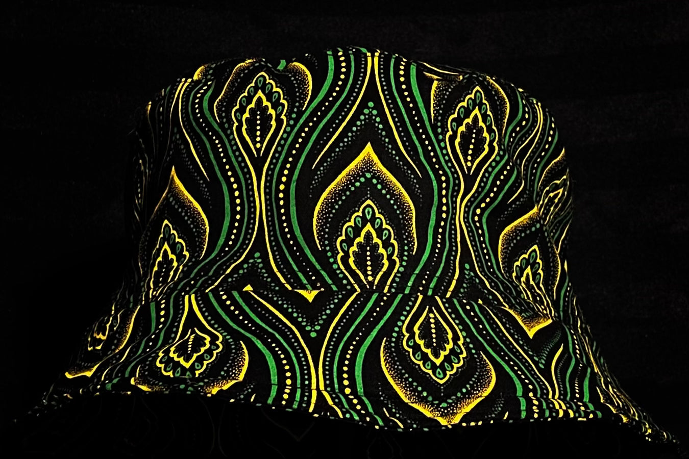 Green and Yellow Wave Katiba Bucket Hat