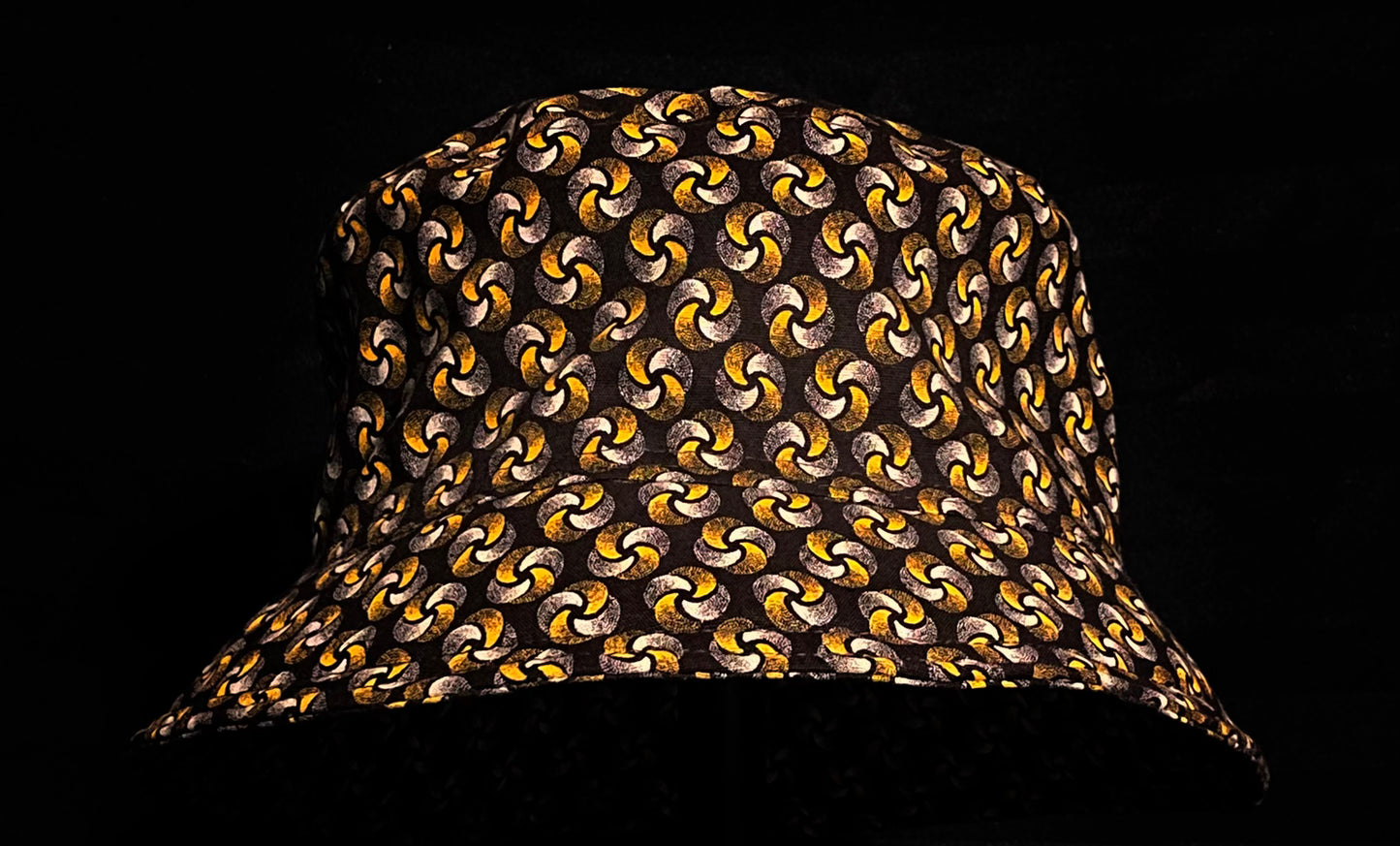 Orange and Brown Windmill Katiba Bucket Hat