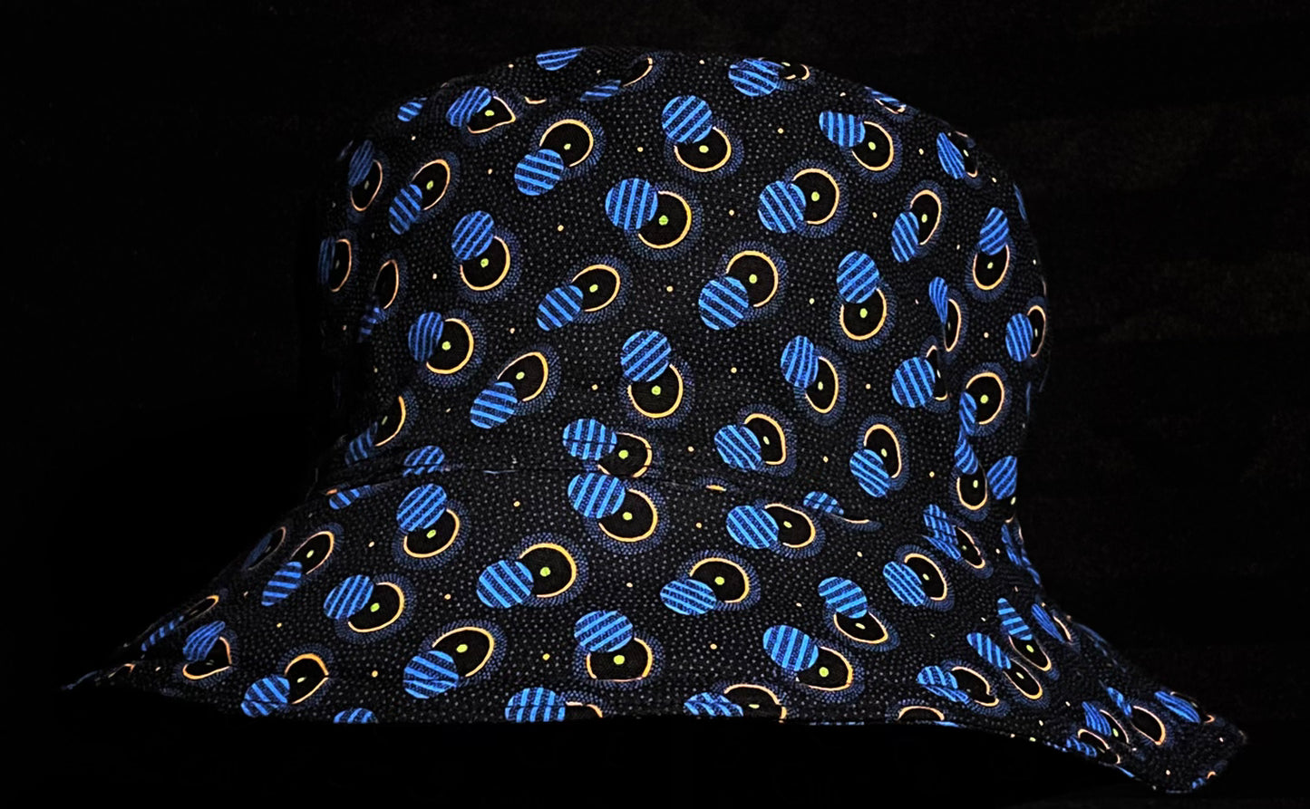 Blue, Orange and Green Eclipse Katiba Bucket Hat