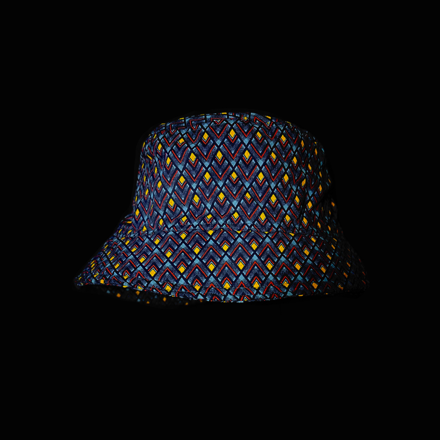 Blue, Yellow and Red Diamond Katiba Bucket Hat