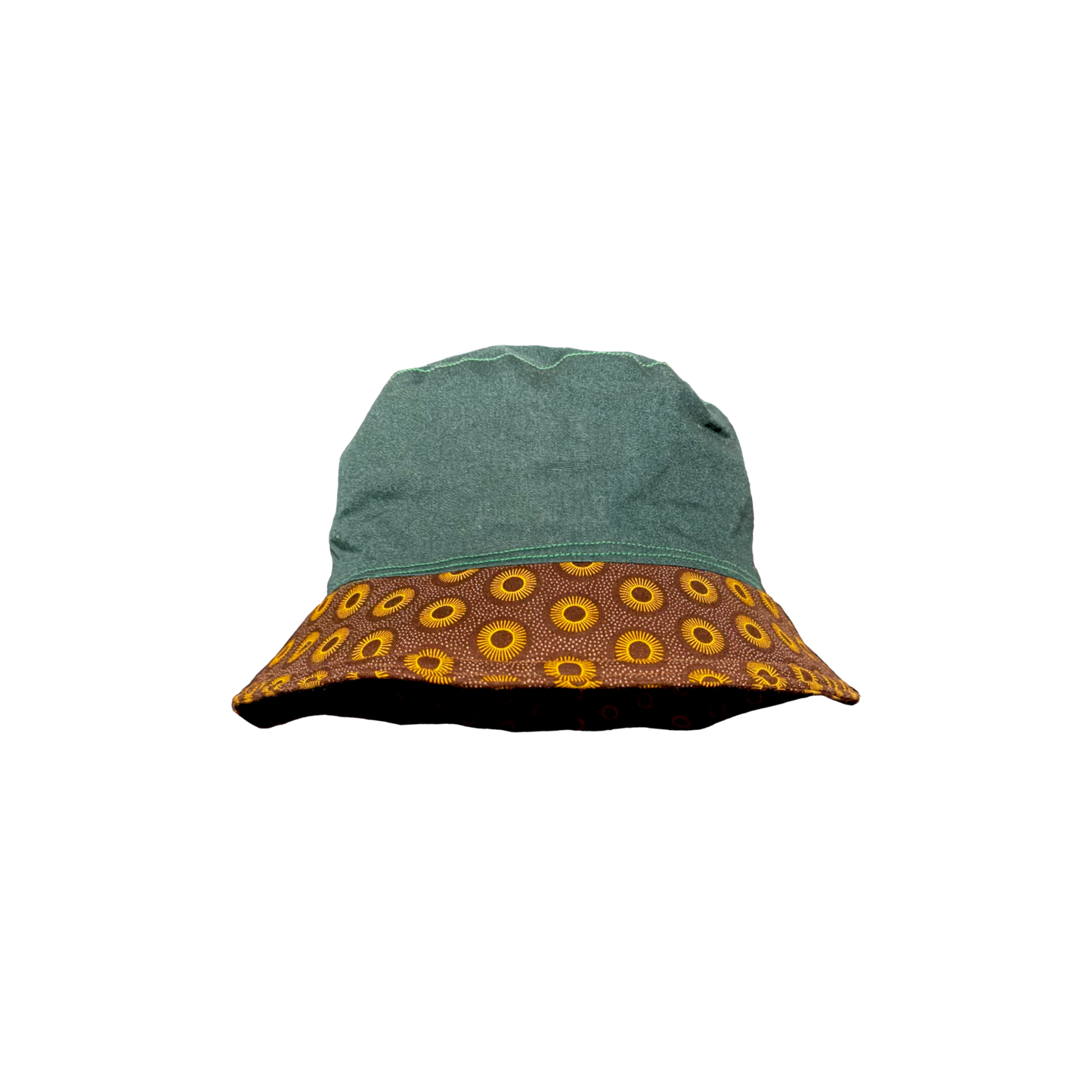 Green, Brown and Orange Sun Dot (Mixed) Katiba Bucket Hat