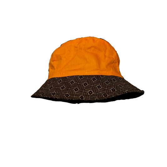 Yellow and Brown Maze (Mixed) Katiba Bucket Hat
