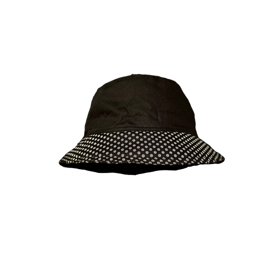 Black and White Polka (Mixed) Katiba Bucket Hat