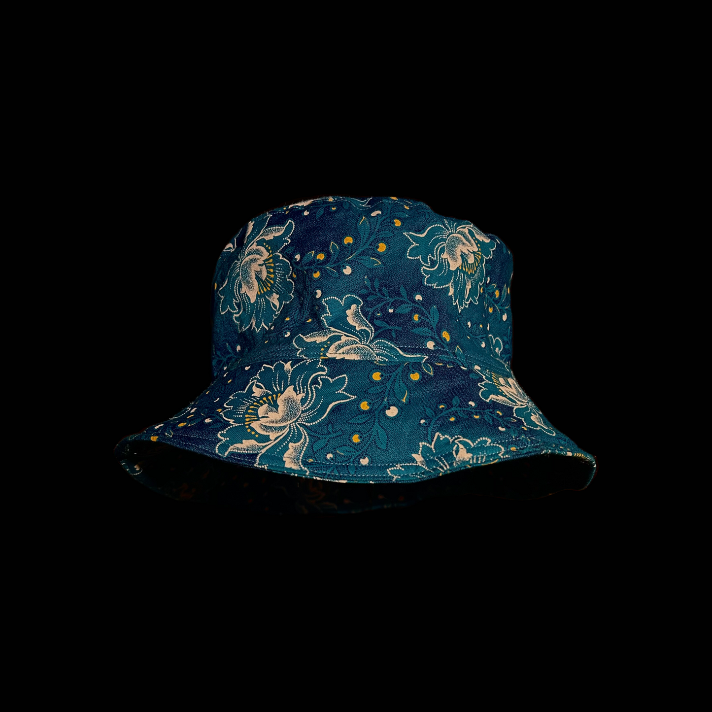Blue, White and Yellow Flower Katiba Bucket Hat