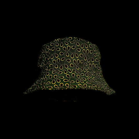 Green and Yellow Teardrop Katiba Bucket Hat