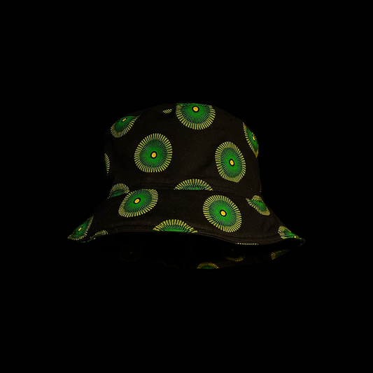 Green, Yellow and Black Burst Katiba Bucket Hat