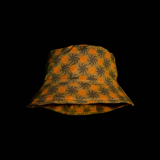 Yellow and Orange Vortex Katiba Bucket Hat