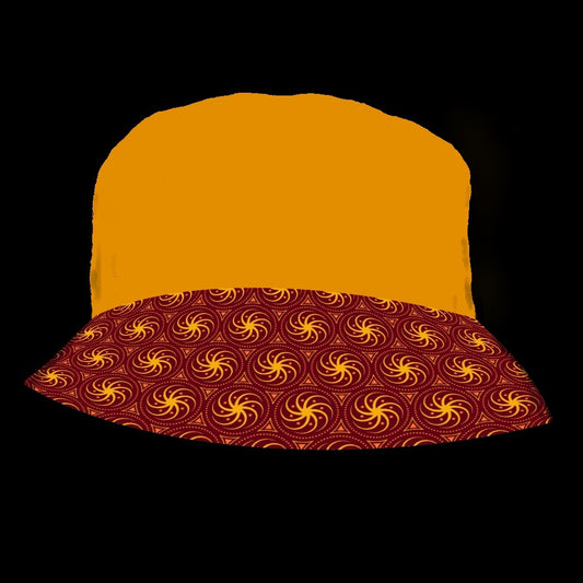 Yellow and Red Spinner (Mixed) Katiba Bucket Hat