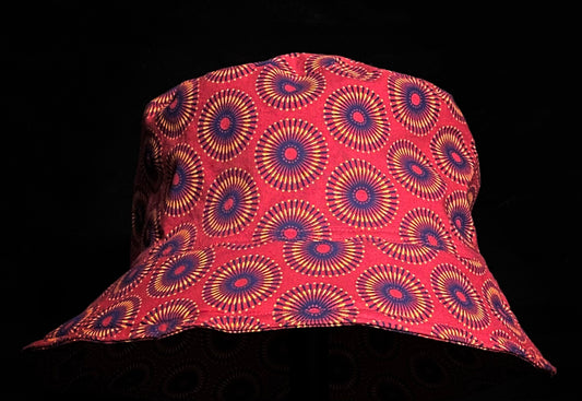 Pink, Purple and Yellow Wheel Katiba Bucket Hat