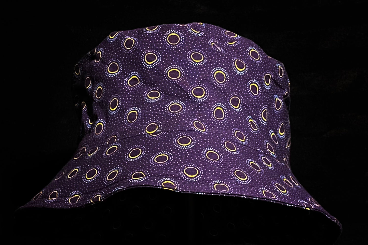 Purple and Yellow Sun Dot Katiba Bucket Hat