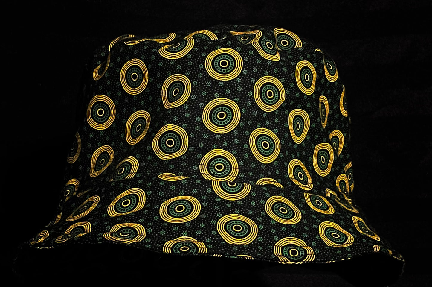 Green and Yellow Tortoise Shell Katiba Bucket Hat